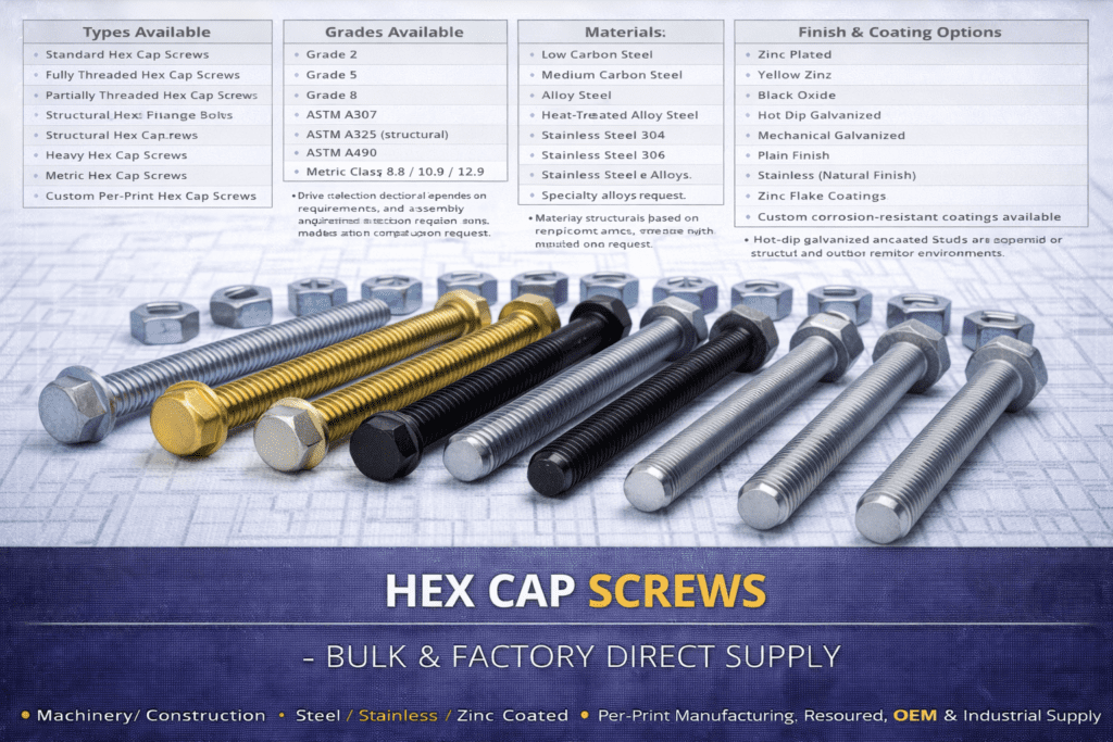 Hex Cap Screws Supply