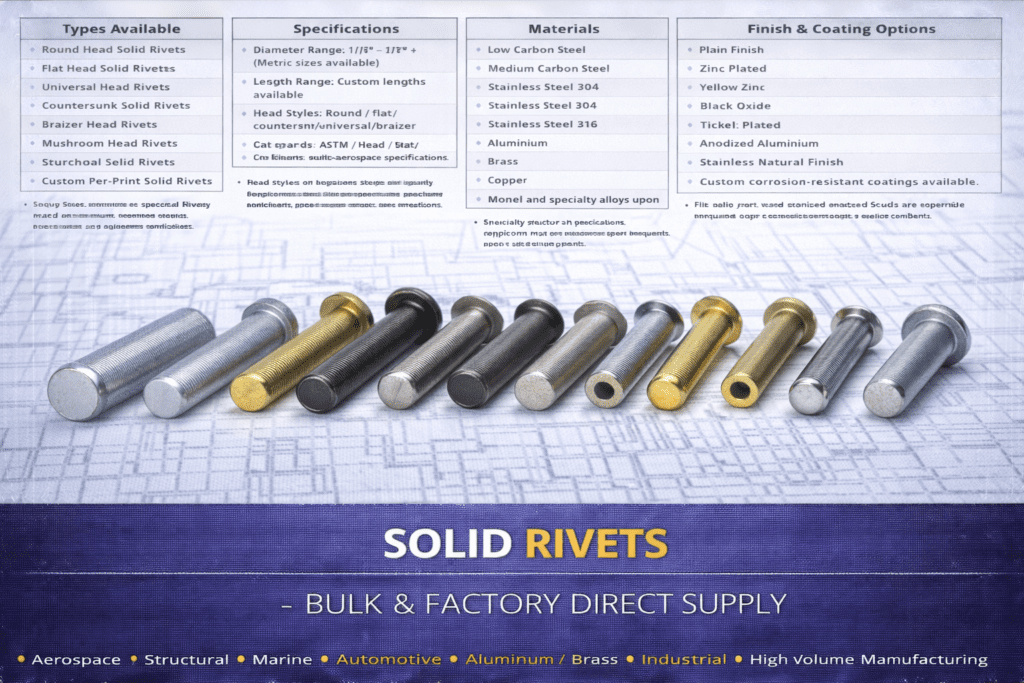 Solid Rivets Bulk Supplier