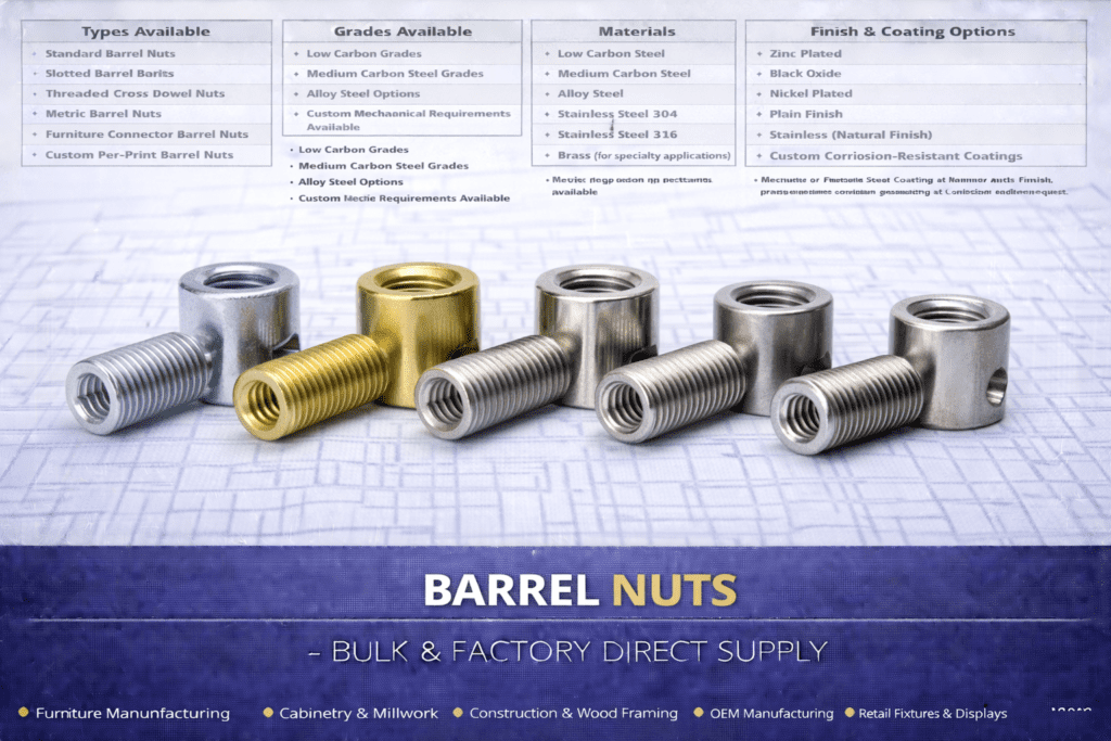 Barrel Nuts Bulk Supply
