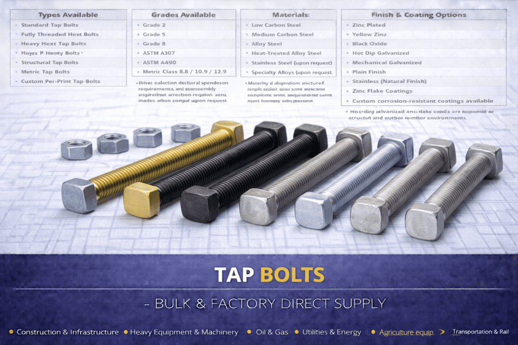 Tap Bolts Bulk Supply
