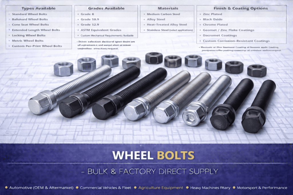 Wheel Bolts in Bulk Supply