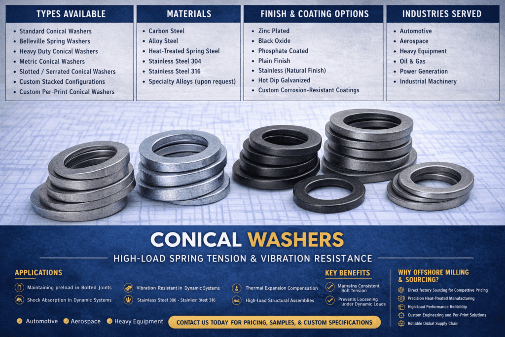 Conical Washers Bulk Supply
