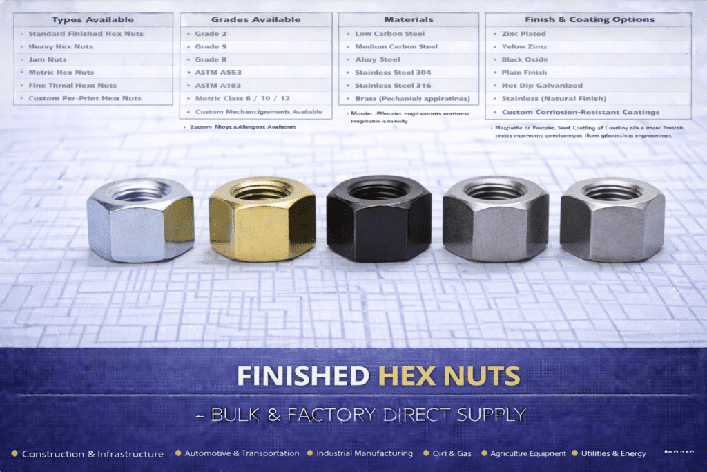 Finished Hex Nuts Supply