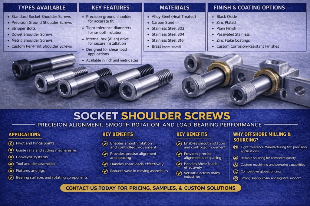 Socket Shoulder Screws Bulk Supply