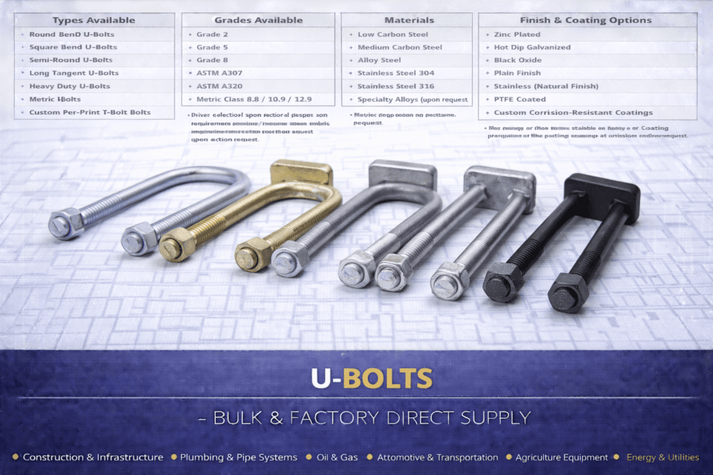 U-Bolts Bulk Supply